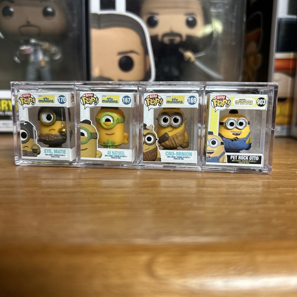 Funko Bitty Pop Minions The Rise Of Gru Pet Rock Otto CHASE 1/6 1 Inch Figure