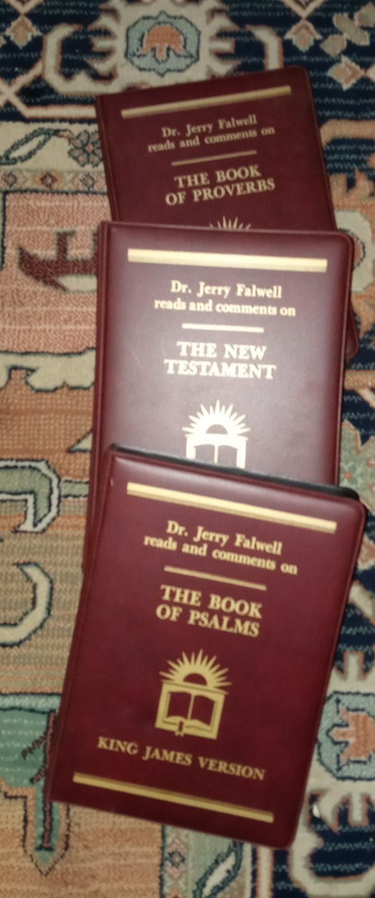 3 Dr Jerry Falwell's Cassette Tapes-Audiobooks: Proverbs, New Testement & Psalms