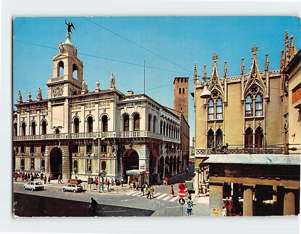 Postcard Palazzo Municipale & Pedrocchi Café Padua Italy