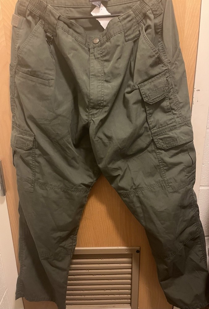 5.11 Tactical Men's Dark Green Cargo Pants Size 36 Polyester Cotton