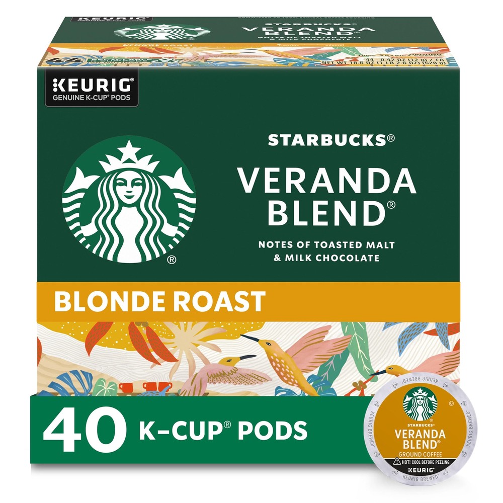 Starbucks Veranda Light Roast K-Cup Coffee Pods for Keurig — 1 Box