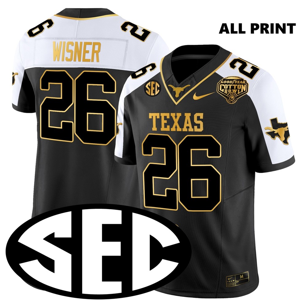 Texas Longhorns #26 QuintrevionxWisner Jersey  – All Print