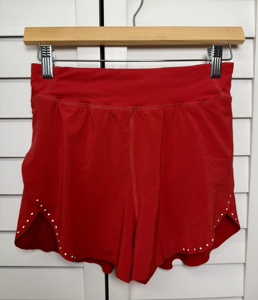 Lululemon Fast and Free Reflective High-Rise Classic Fit 3” Shorts Size 2 Red