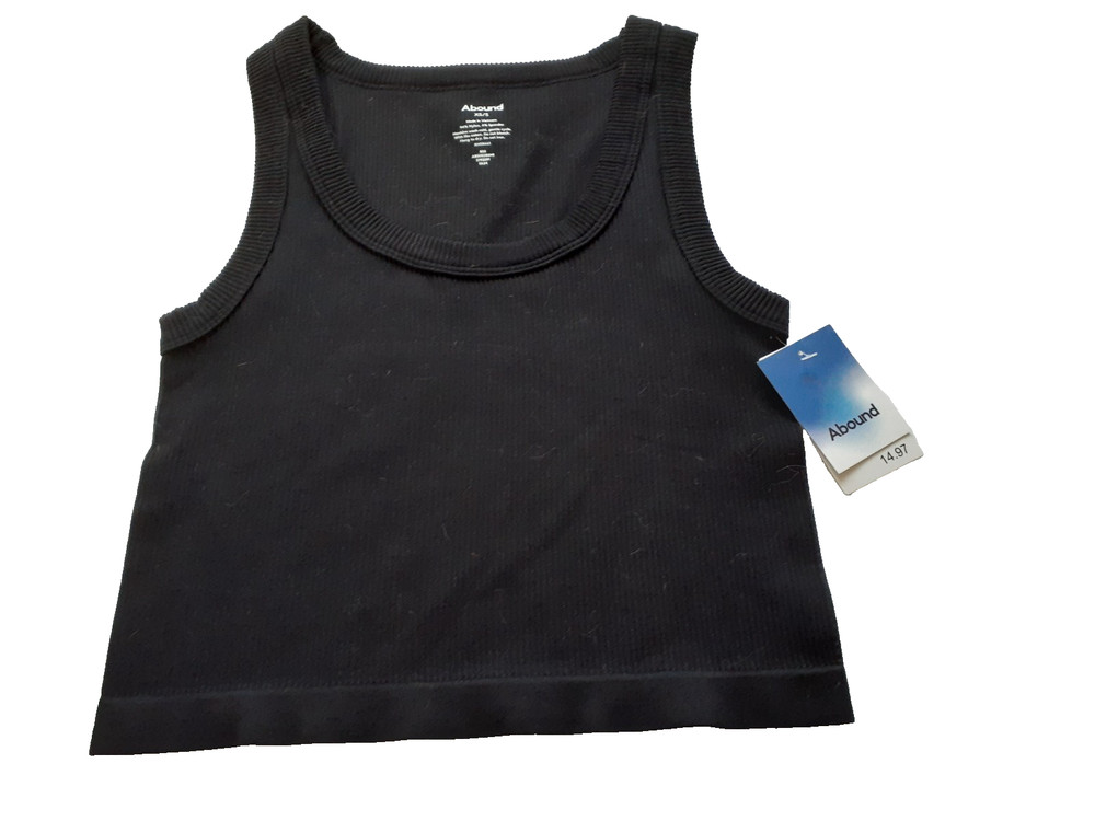 Abound Black Crop Knit Tank Top Size XS/S New With Tags