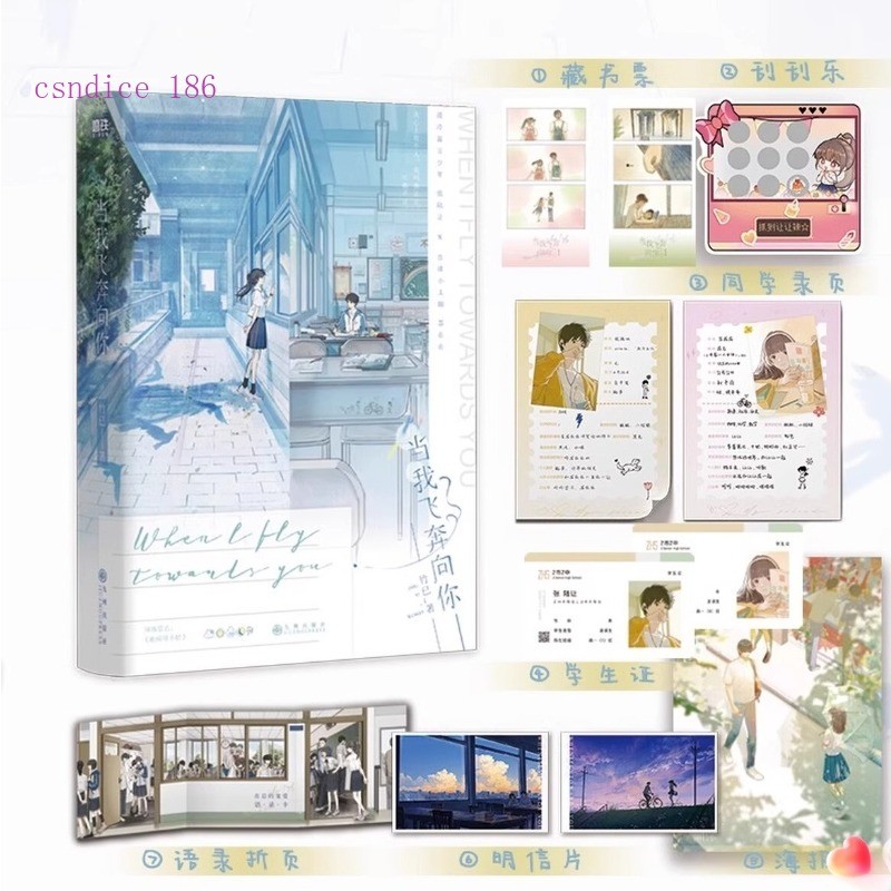 When I Fly Towards You Original Novel Youth Campus Love Story Book Set 当我飞奔向你 竹已