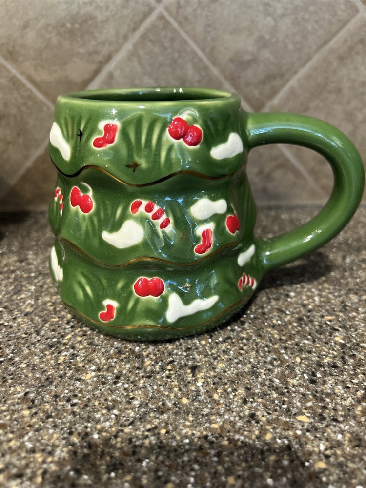 New Williams Sonoma Figural Christmas Tree Mug