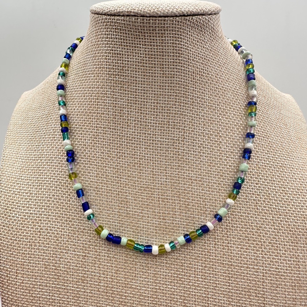 Vintage Y2K Seed Beaded Necklace Boho Statement Women's Classic Fashion Jewelry