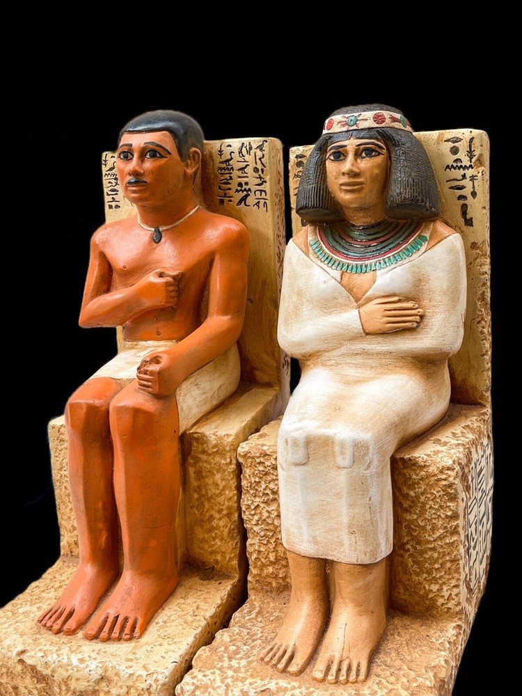Museum Artifact for Rahotep and Nofret from Ancient Egypt , Egyptian Art Statue
