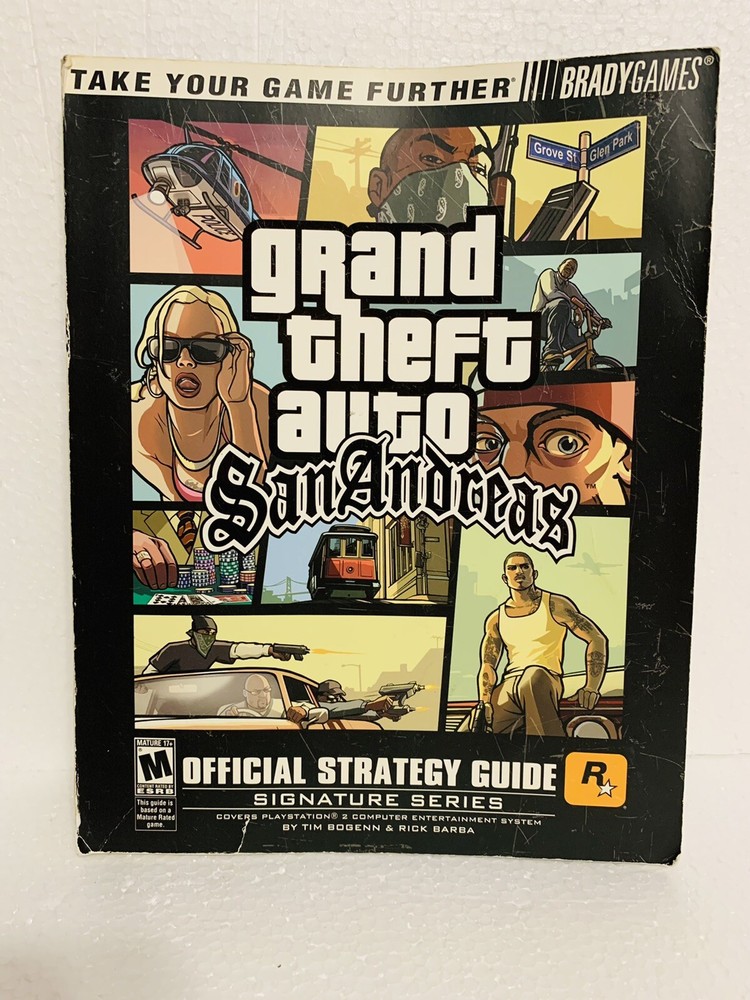 Grand Theft Auto San Andreas PS2 Strategy Guide W/ Poster Map