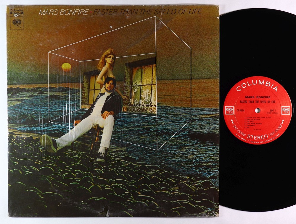 Mars Bonfire - Faster Than The Speed Of Life LP - Columbia 2-Eye Stereo VG+