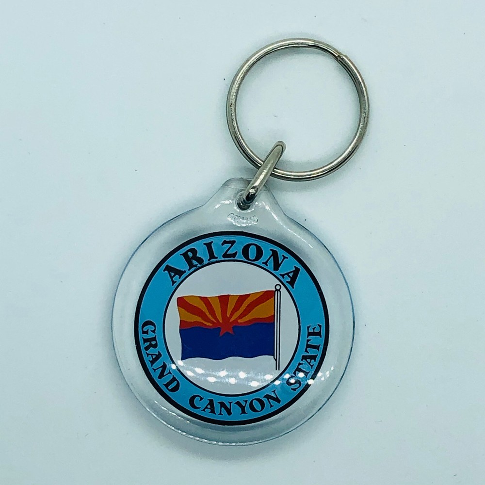 Arizona Round Acrylic Souvenir Keychain - Grand Canyon State