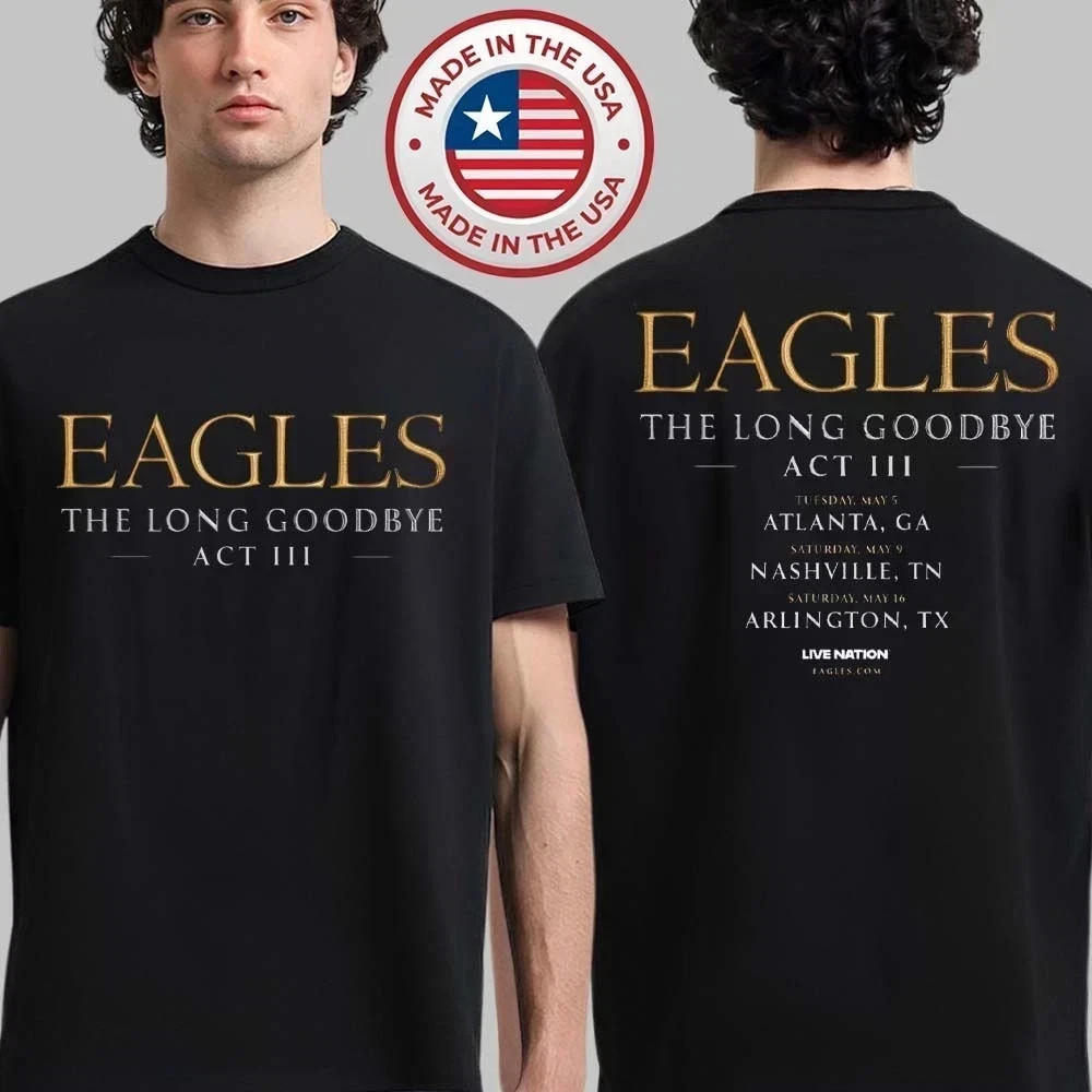 Eagles The Long Goodbye Act III 2026 North American Stadium Tour T-Shirt -NEW