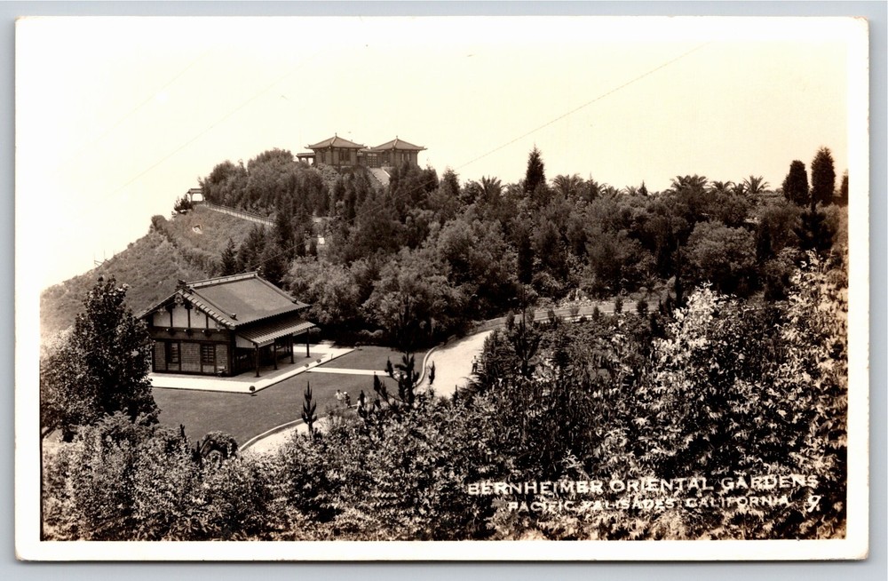 Pacific Palisades California~Bernheimer Oriental Gardens~1930s RPPC