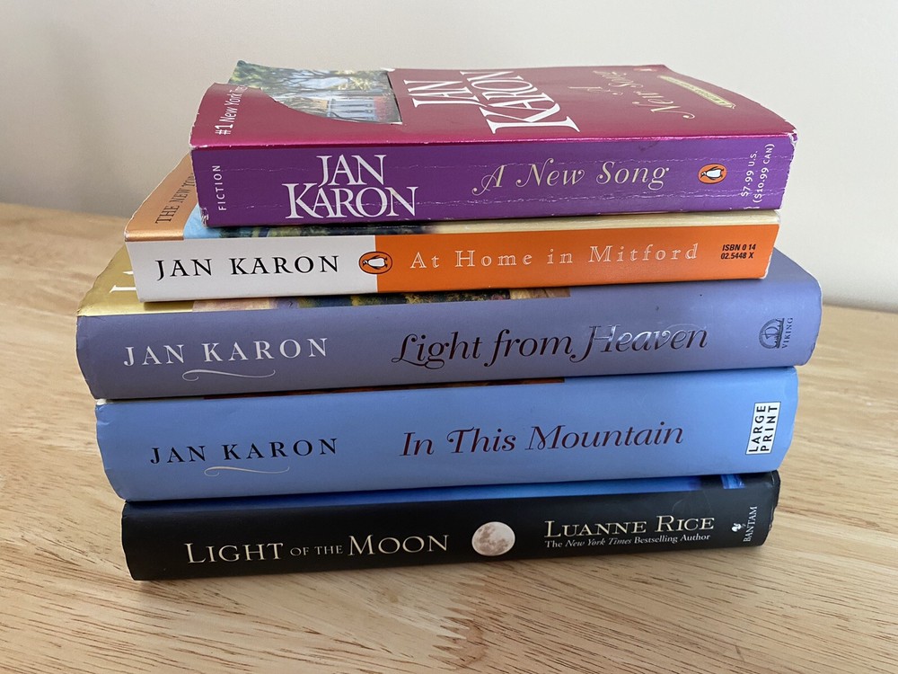 Mixed Lot 5 Mitford Series Jan Karon Luanne Rice Light From Heaven Light Of Moon