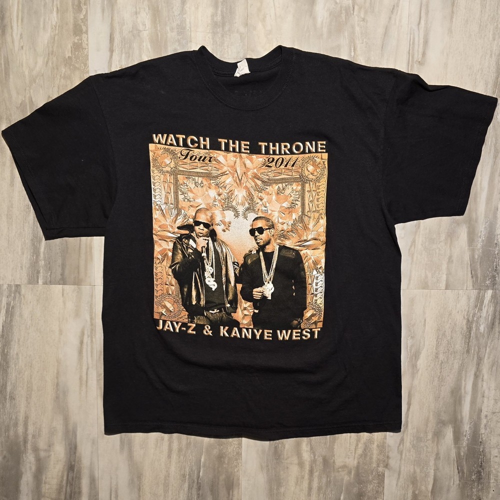 Kanye West x Jay Z Watch The Throne 2011 Tour Ye Yeezy Hip Hop Rap Tee