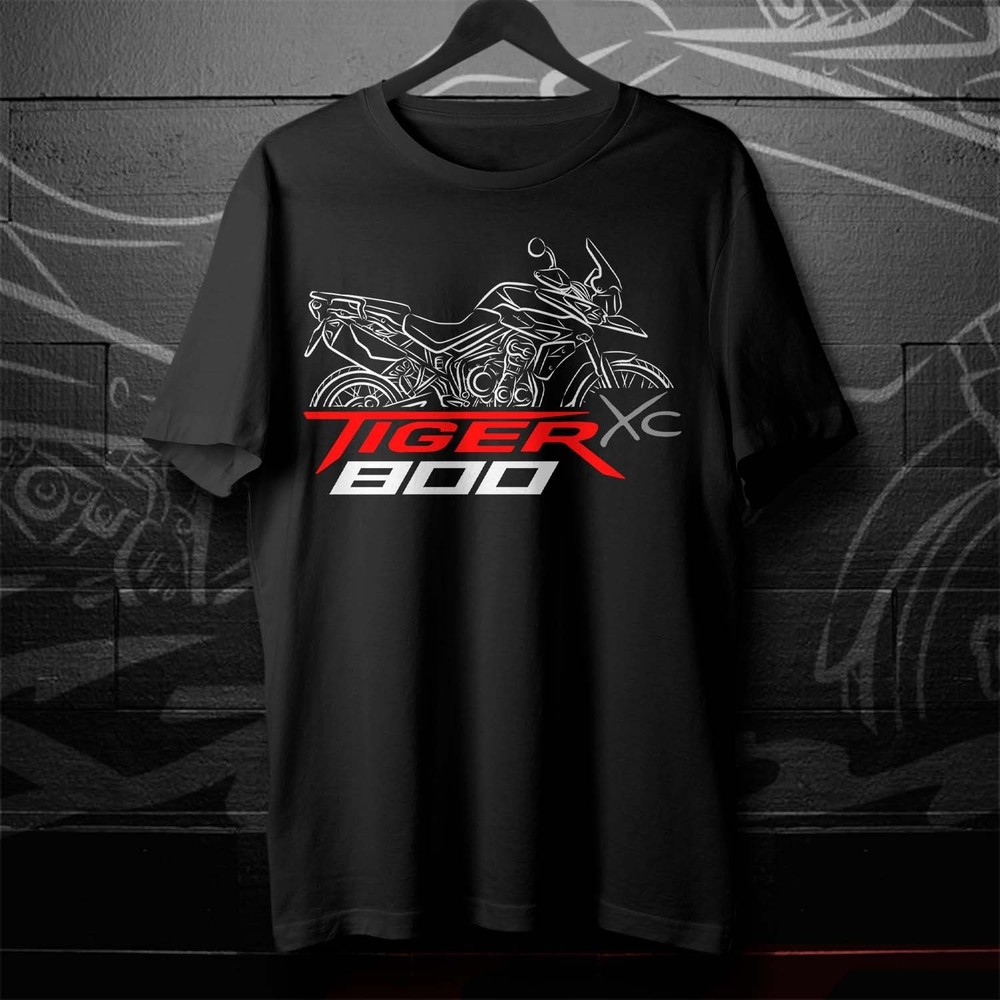 Biker T-Shirt for Fans of British Tiger 800 XC 2011-2020 Motorcycle, ADV Riders