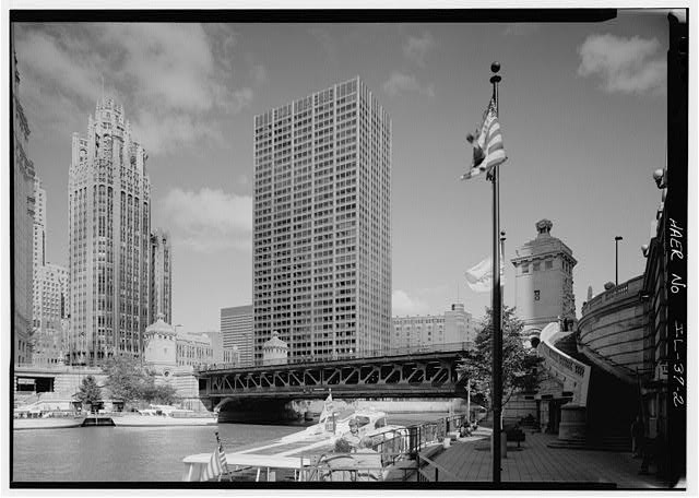Chicago River Bascule Bridge,Michigan Avenue,Chicago,Cook County,Illinois,IL,1