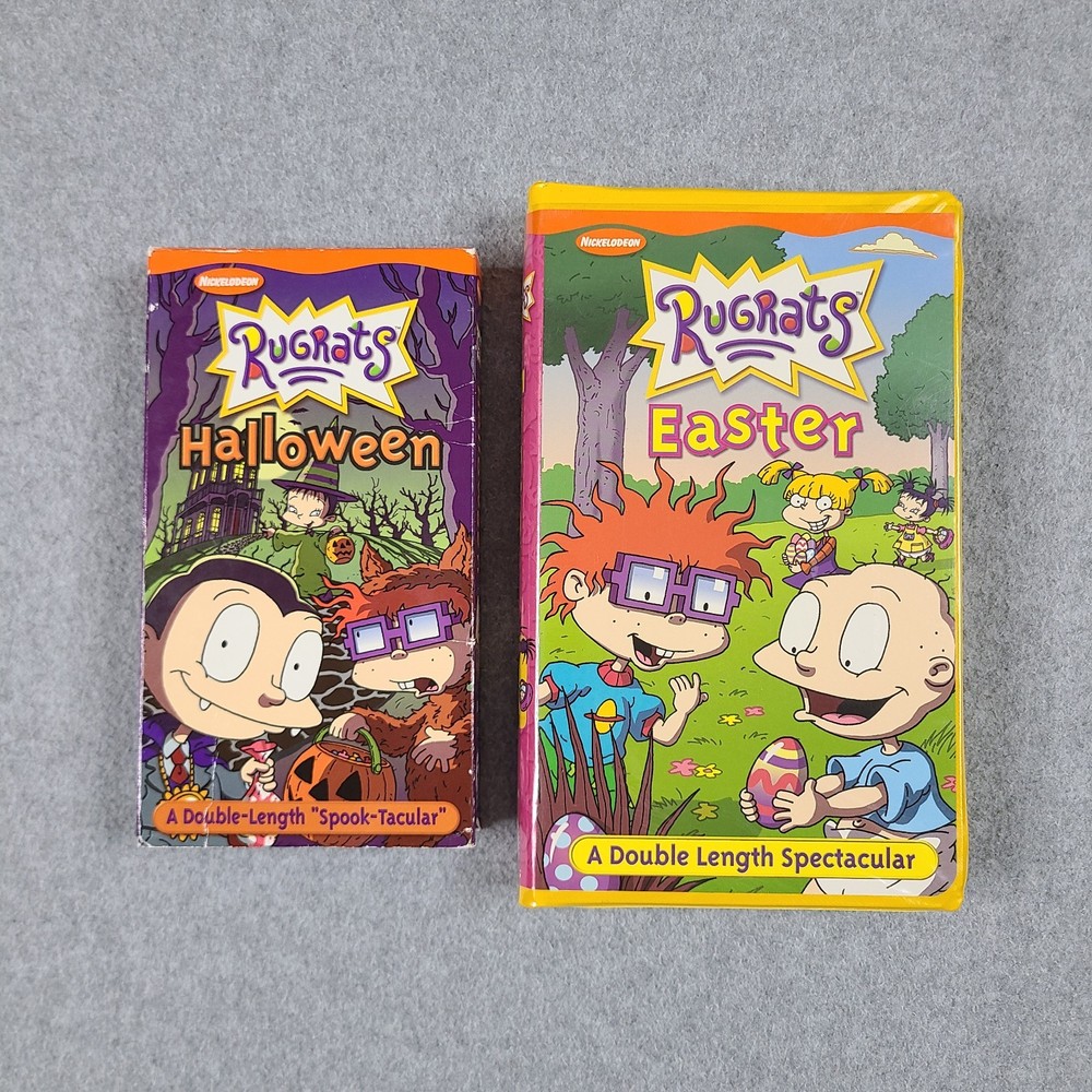 Nickelodeon Rugrats Halloween Easter VHS Tape Lot Of 2 Cartoon