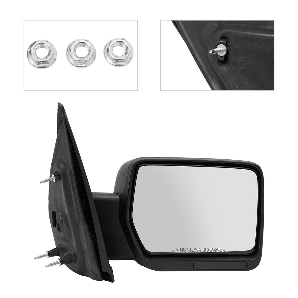 Mirror  Textured Black Passenger Side Right RH for 2007 2008-2014 Ford F150