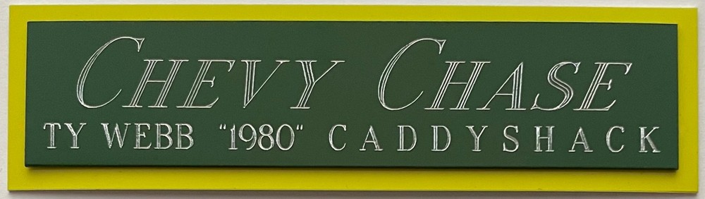 Chevy Chase Caddyshack Nameplate For Signed Photo-Book-Poster-Flag-Golf Ball