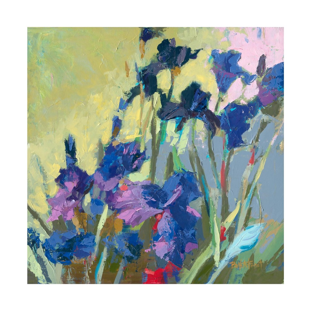 Canvas Wall Art - Beth A. Forst 'Red Show Irises' Wall Art for Living Room, B...