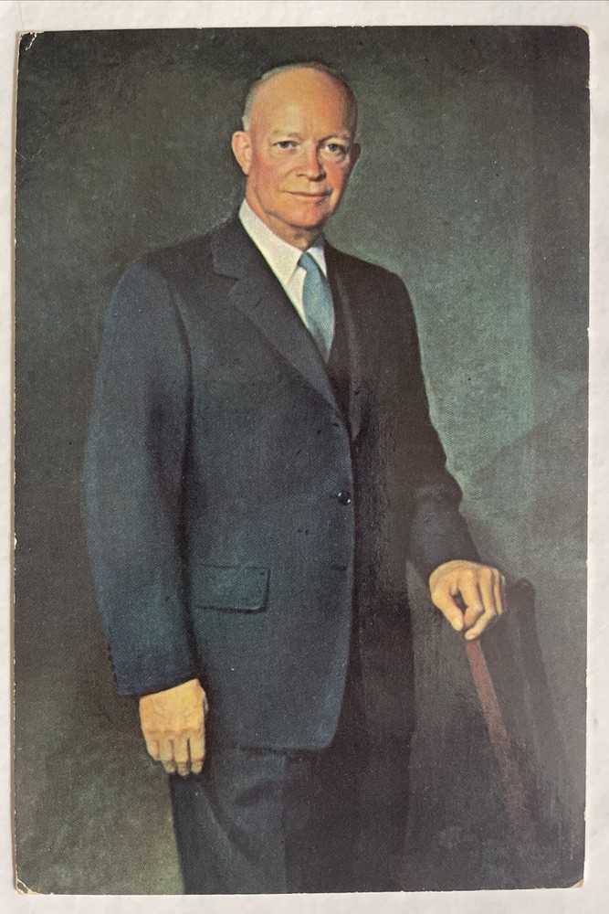 President~Dwight Eisenhower Portrait By Thomas Stephens Of NYC~Vintage Postcard