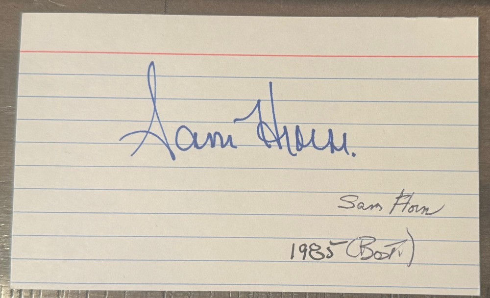 Sam Horn Signed 3