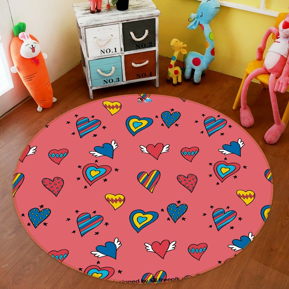 3D Color Love Wings NAO5756 Game Rug Mat Elegant Photo Carpet Mat Fay
