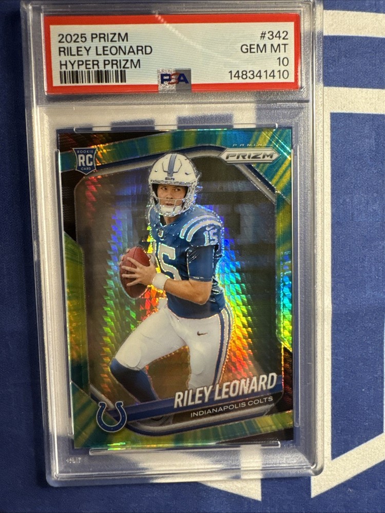 2025 Panini Prizm - Rookies Riley Leonard #342 Hyper /200 (RC) Gem 10