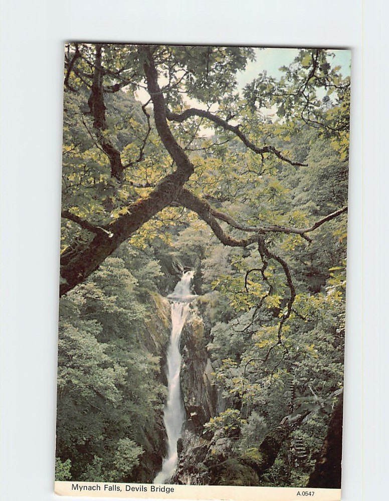 Postcard Mynach Falls, Devils Bridge, Wales