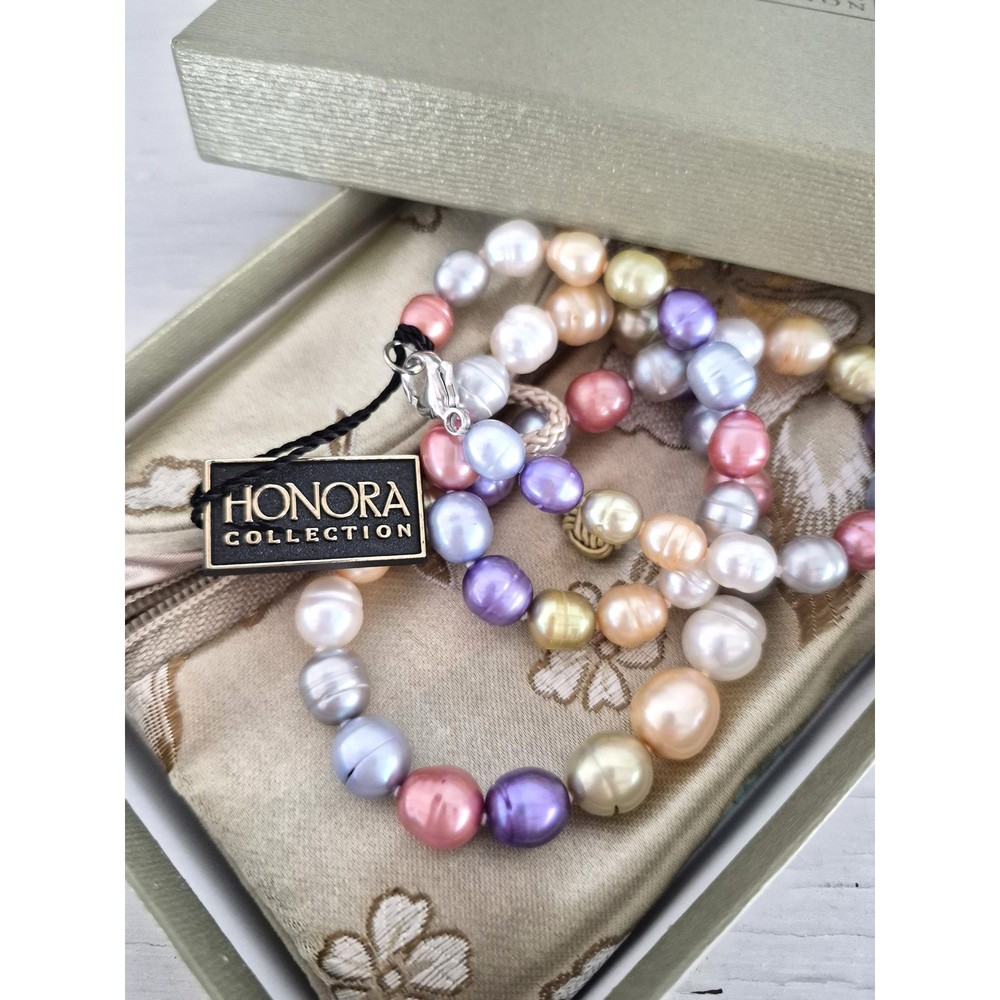 Honora Wildflower Pastel Multi-color Graduated Pearl Necklace