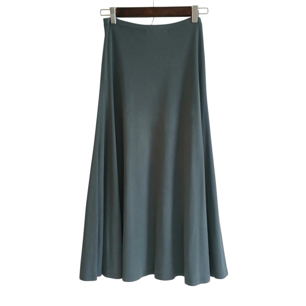 Peruvian Connection 100% Pima Cotton Circle Midi Skirt Women’s XS Blue Stretch