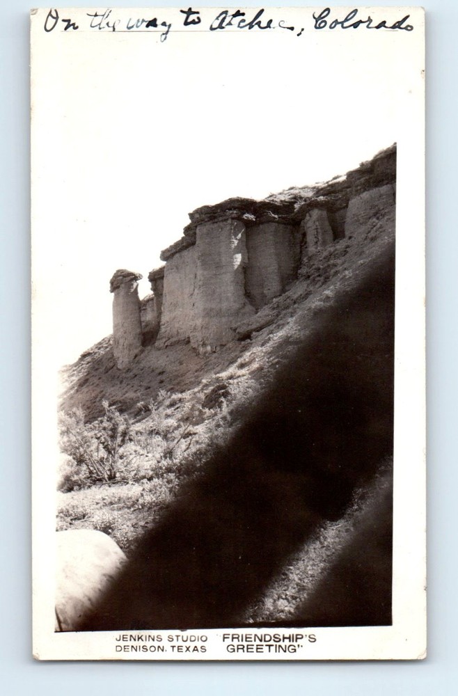 Old Vintage Photo ROCK PALACE LANDSCAPE ATCHEE COLORADO ANTIQUE SNAPSHOT