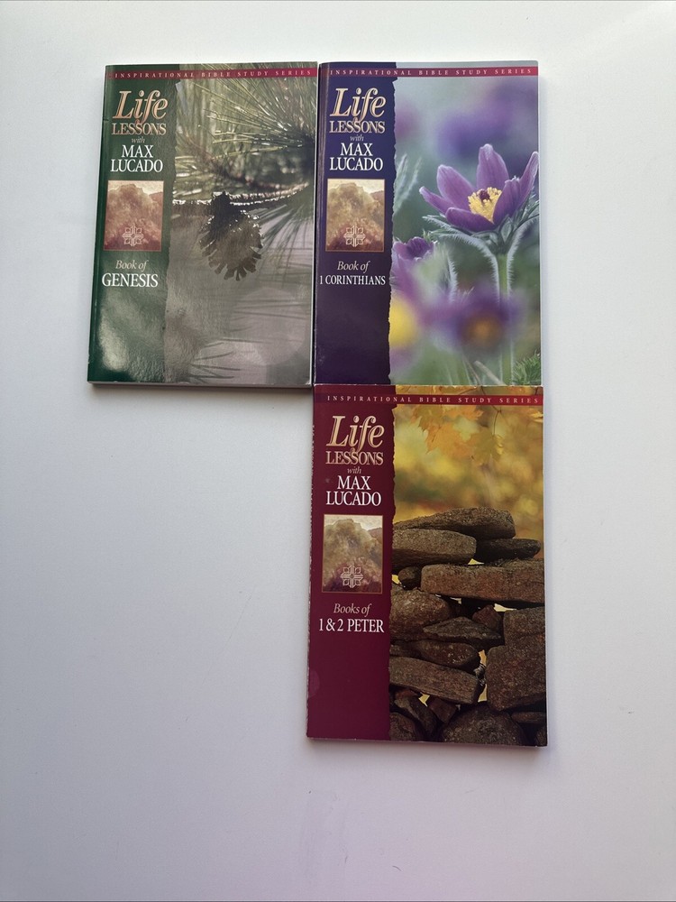 Life Lessons With Max Lucado: 3 Book Bundle - ( Book Of Genesis, Peter, Corinth