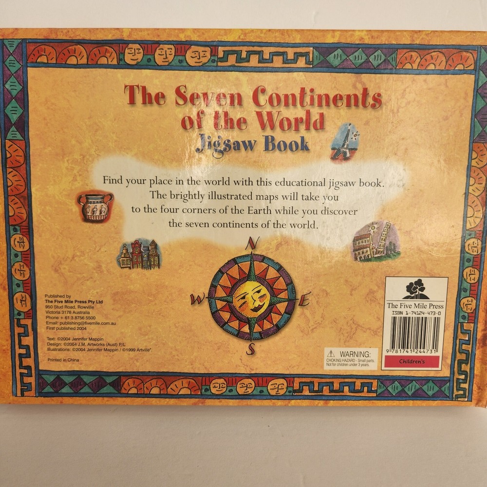 The Seven Continents of the World Jigsaw Book with Seven 48-Piece Puzzles