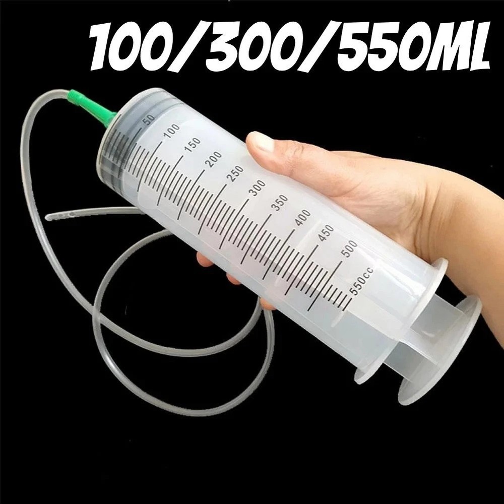 100ml/550ml Large Capacity Syringe Reusable Pump Measuring With 1m Tube