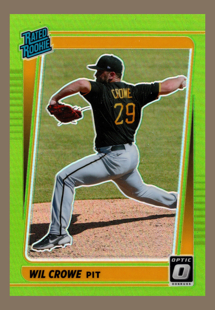 Wil Crowe #94 Rated Rookie Lime Green Prizm 2021 Panini Donruss Optic