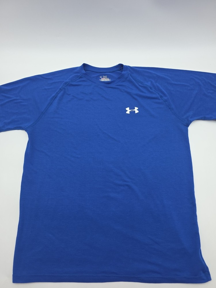 Under Armour T-Shirt Men Small Logo Tee Blue.#39794
