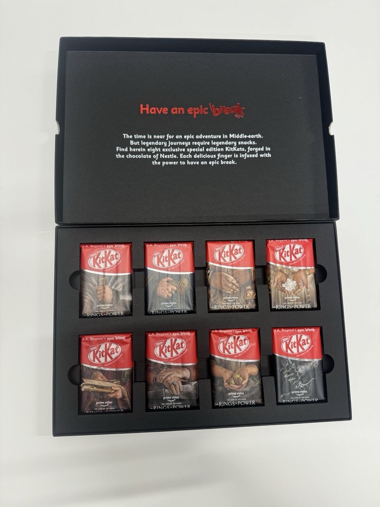 Rings Of Power kit kats From premiere Night Limited Edition JASON TICKET