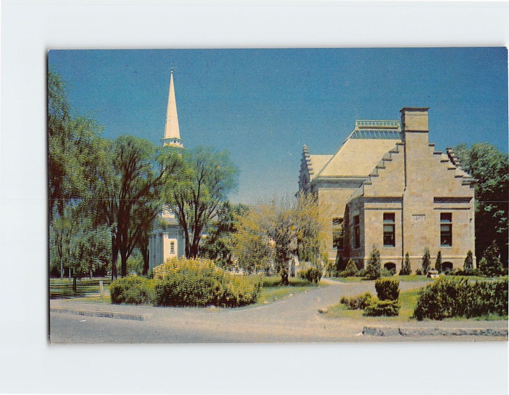 Postcard Old South Union Church Village Green Weymouth Massachusetts USA
