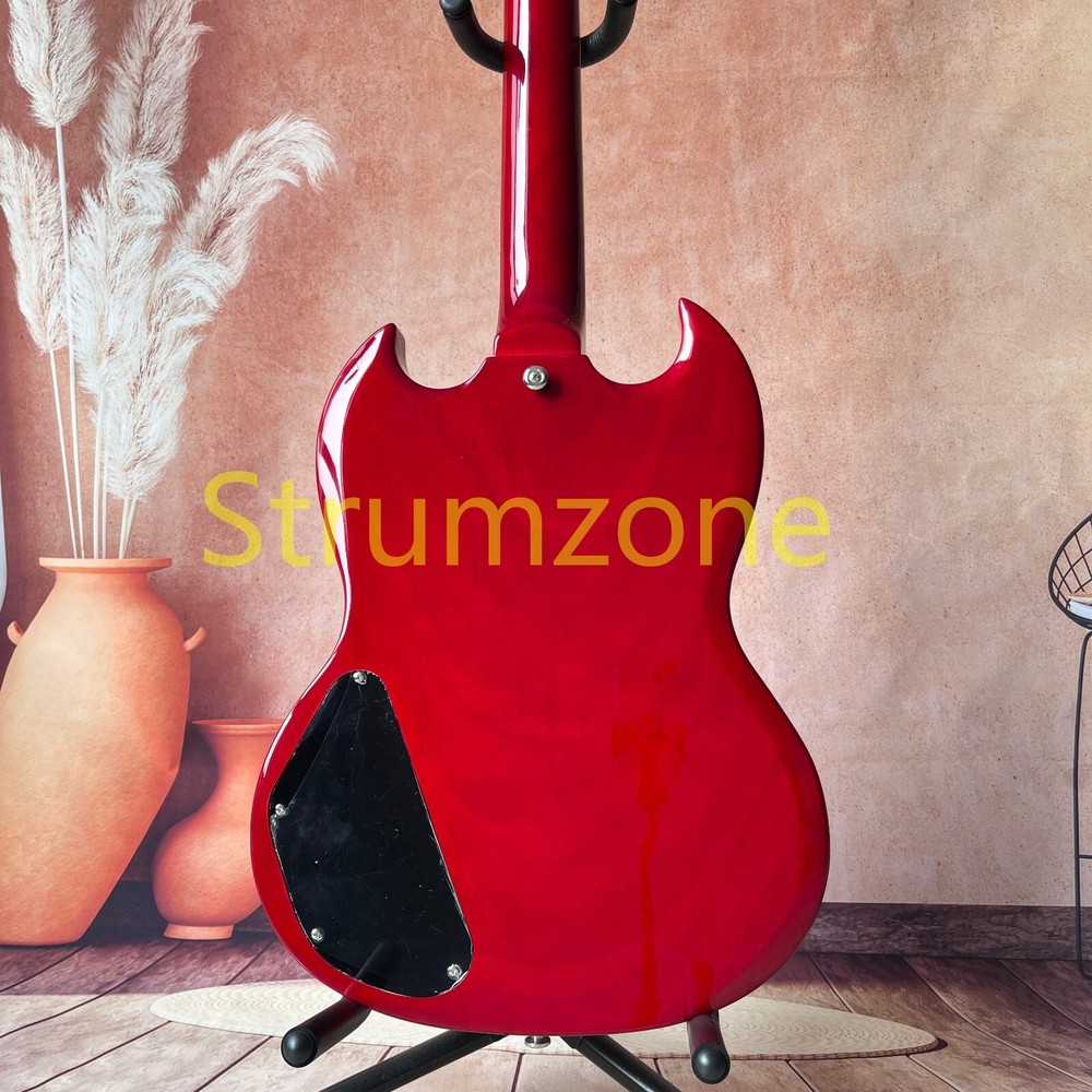 SG Electric Guitar Mahogany Solid Body Rosewood Fingerboard Cherry Red