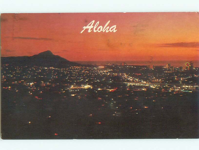 Pre-1980 AERIAL VIEW OF TOWN Honolulu Hawaii HI n2935