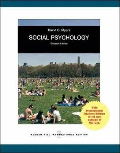Social Psychology - Paperback, by David G. Myers - Very Good