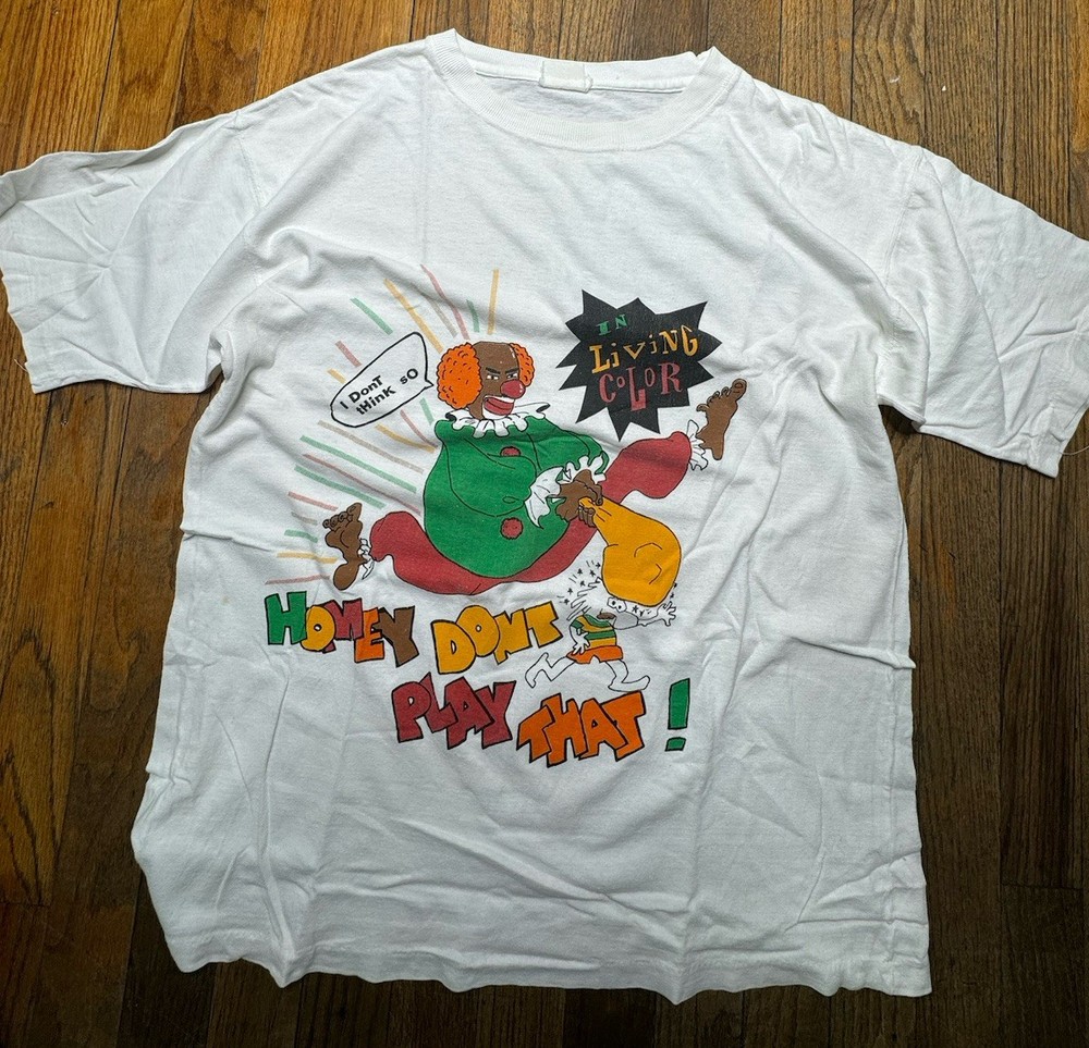 Vintage 90s In Living Color Homie D Clown Graphic Tee Size Large