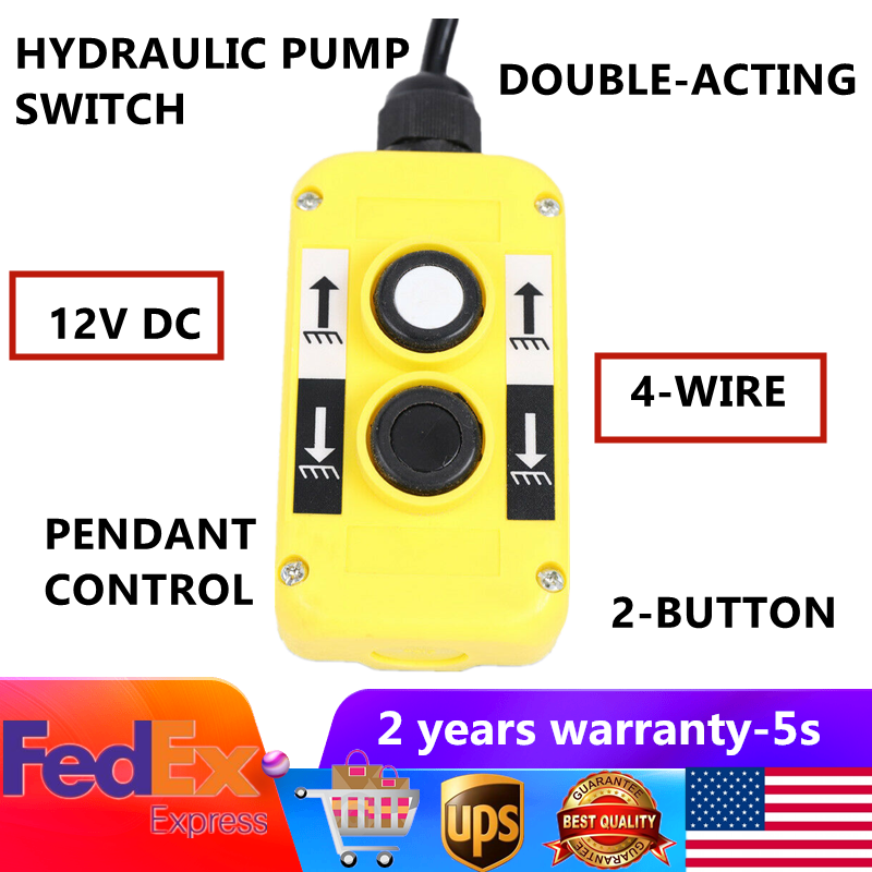 4 Wire Double-Acting Hydraulic Pump Remote Control Switch for Dump Trailer