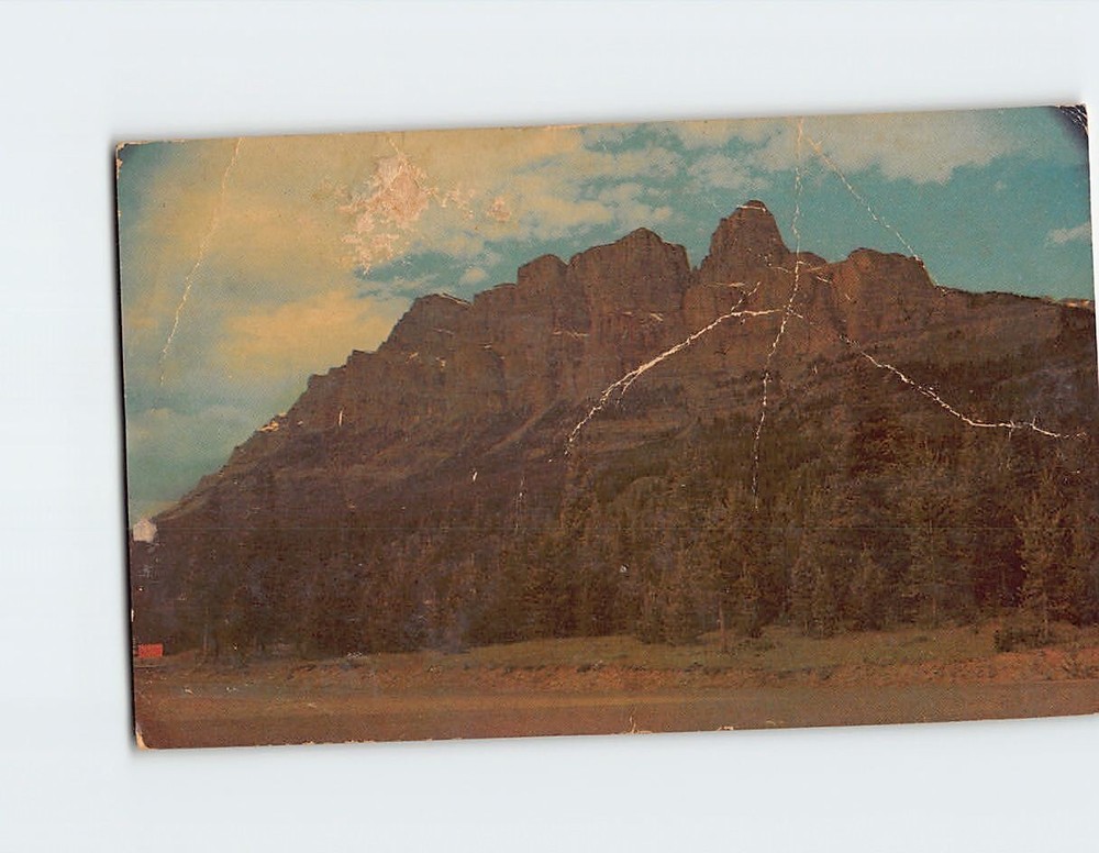 Postcard Mount Eisenhower on the Trans Canada Highway Canadian Rockies Canada