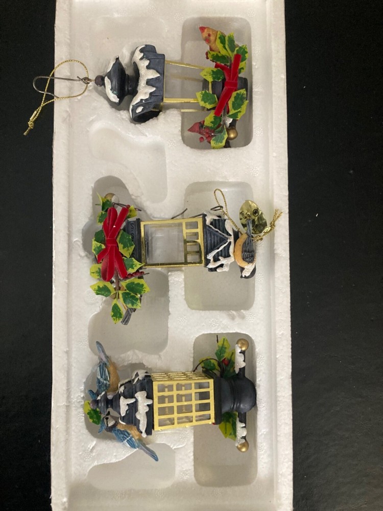 2000 Christmas Bird Bradford Editions Frosty Feathered Friends Complete 3-Piece Set