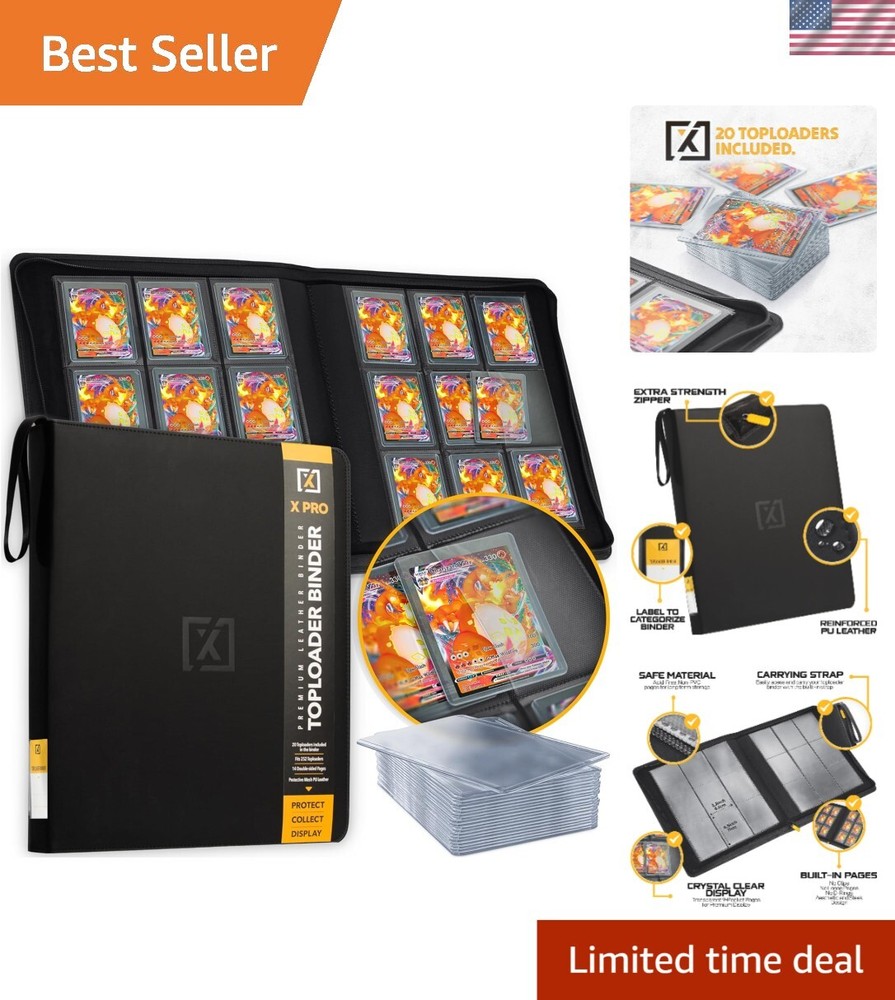 Acid-Free 252-Card Top Loader Binder for Secure Organized Storage-image