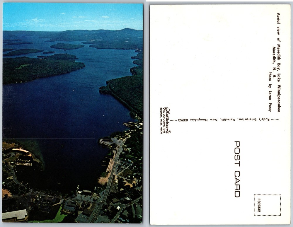 Aerial View Weirs Beach Lake Winnipesaukee NH Postcard