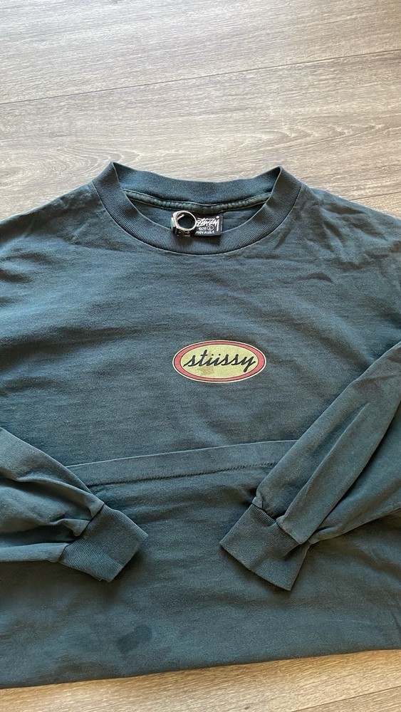 Vintage 90’s Stussy Long Sleeve Size L Made In USA Rare Streetwear Skate Surf